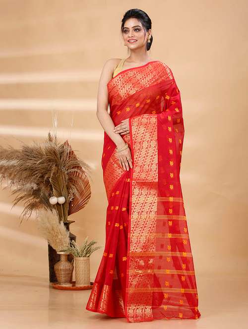 women self design tant saree - 21483543 - Very Small Image - 1