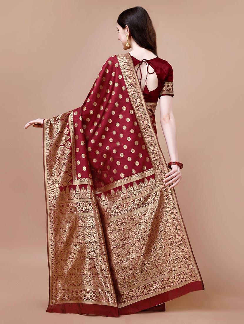 women self design banarasi saree with blouse - 21483765 - Zoom Image - 3