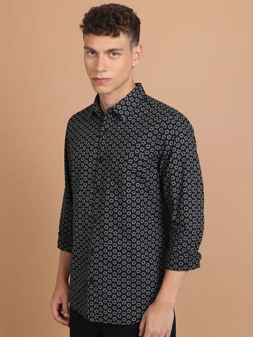 men collared printed casual shirt - 21486731 - Very Small Image - 1