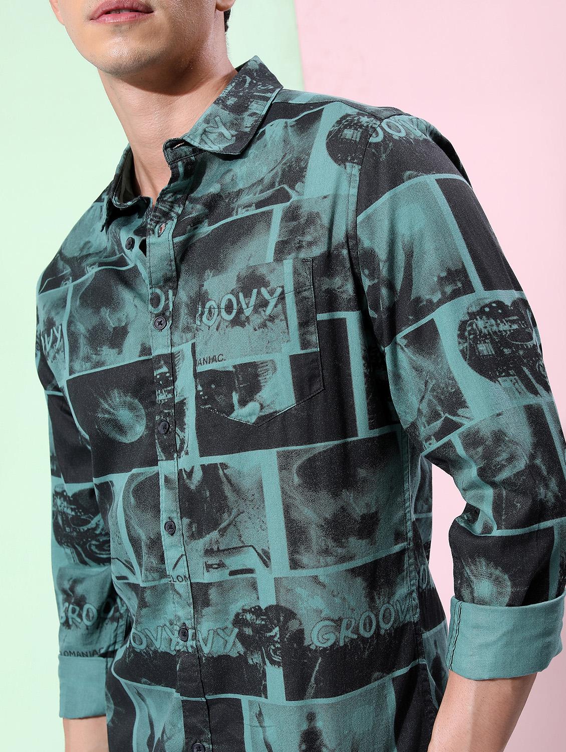 men collared printed casual shirt - 21486849 - Zoom Image - 5