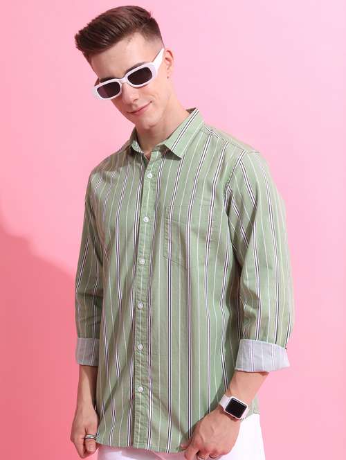 men striped casual shirt - 21488612 - Very Small Image - 1