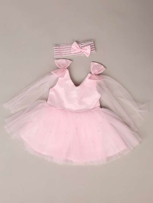 girls v neck embellished party wear frock  - 21491851 - Very Small Image - 1