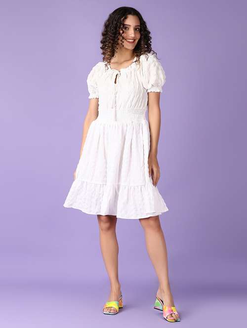 women solid tiered dress - 21492444 - Very Small Image - 1