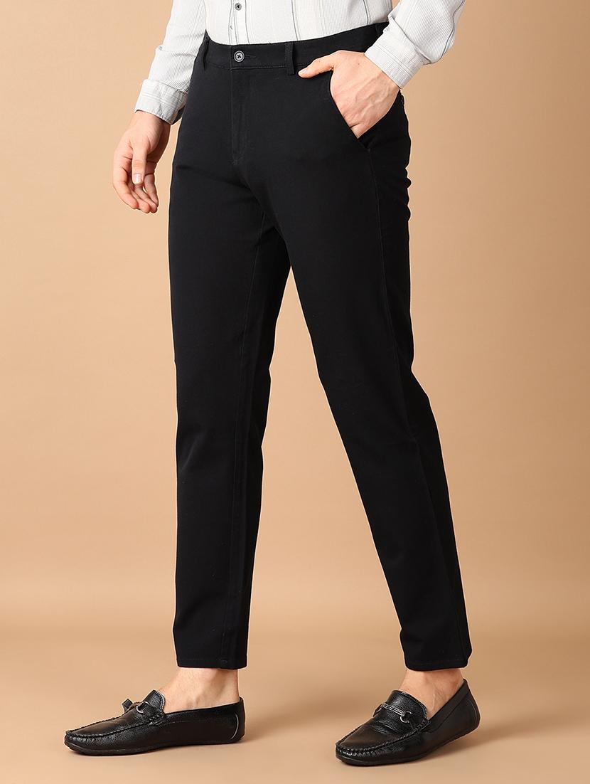 men mid-rise solid chinos casual trouser - 21492716 - Zoom Image - 2
