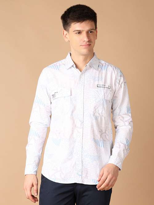 men collared printed casual shirt - 21492748 - Very Small Image - 1