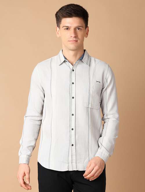 men collared stripes casual shirt - 21492954 - Very Small Image - 1