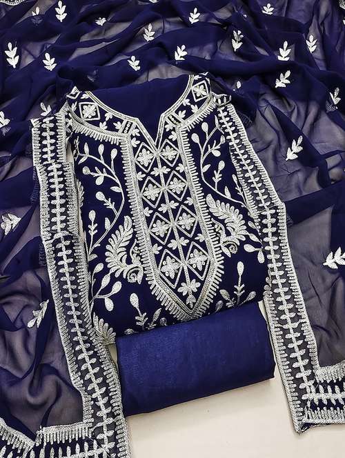 women embroidered unstitched suit set - 21494594 - Very Small Image - 1