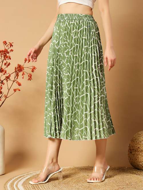 women mid-rise printed a-line skirt - 21496696 - Very Small Image - 1