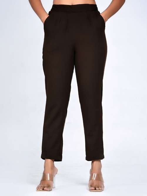 women mid-rise solid cigarette pant - 21497014 - Very Small Image - 1