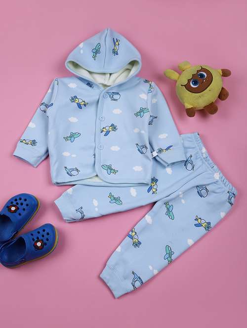 boys printed winter wear full length set - 21498608 - Very Small Image - 1