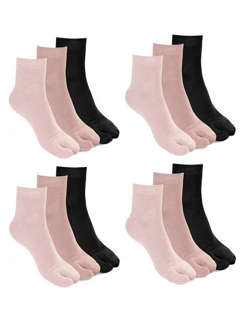 women pack of 12 toe seperator socks - 21499260 - Very Small Image - 1