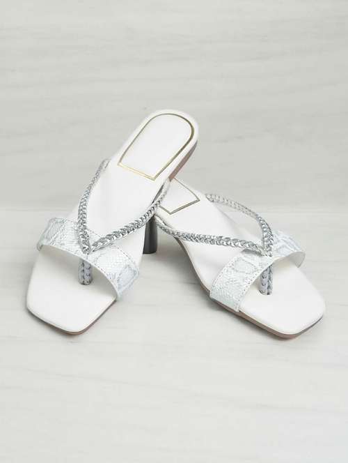 green synthetic slip on sandals - 21500405 - Very Small Image - 1