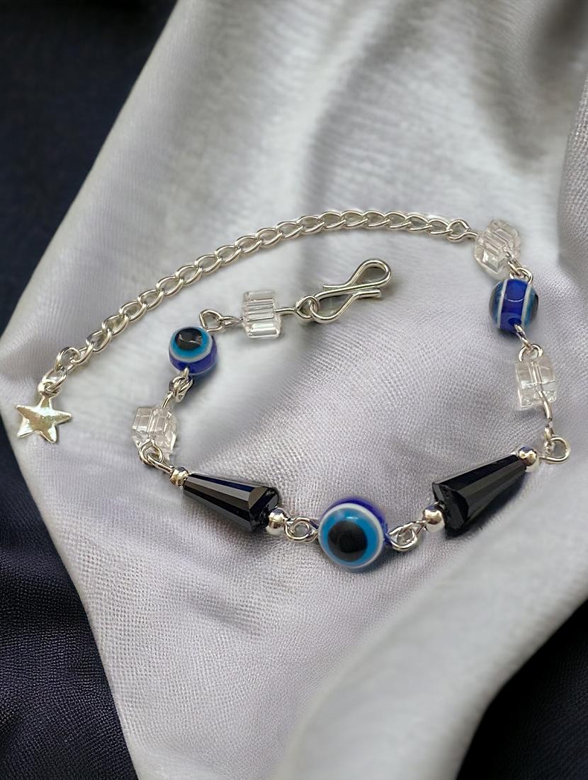 silver evil eye beaded bracelet - 21505868 - Zoom Image - 3