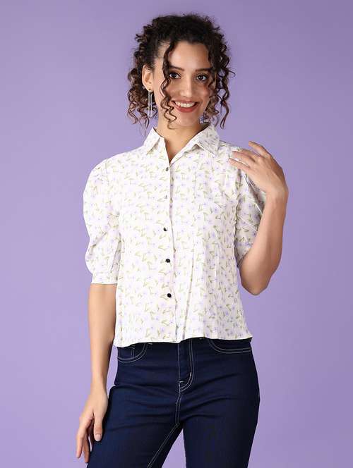 women floral printed puff sleeve top - 21513541 - Very Small Image - 1