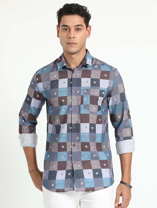 men multi colored cotton casual shirt - 21518464 - Very Small Image - 1