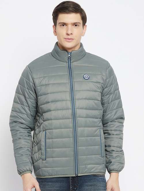 men long sleeve solid quilted jacket - 21521057 - Very Small Image - 1