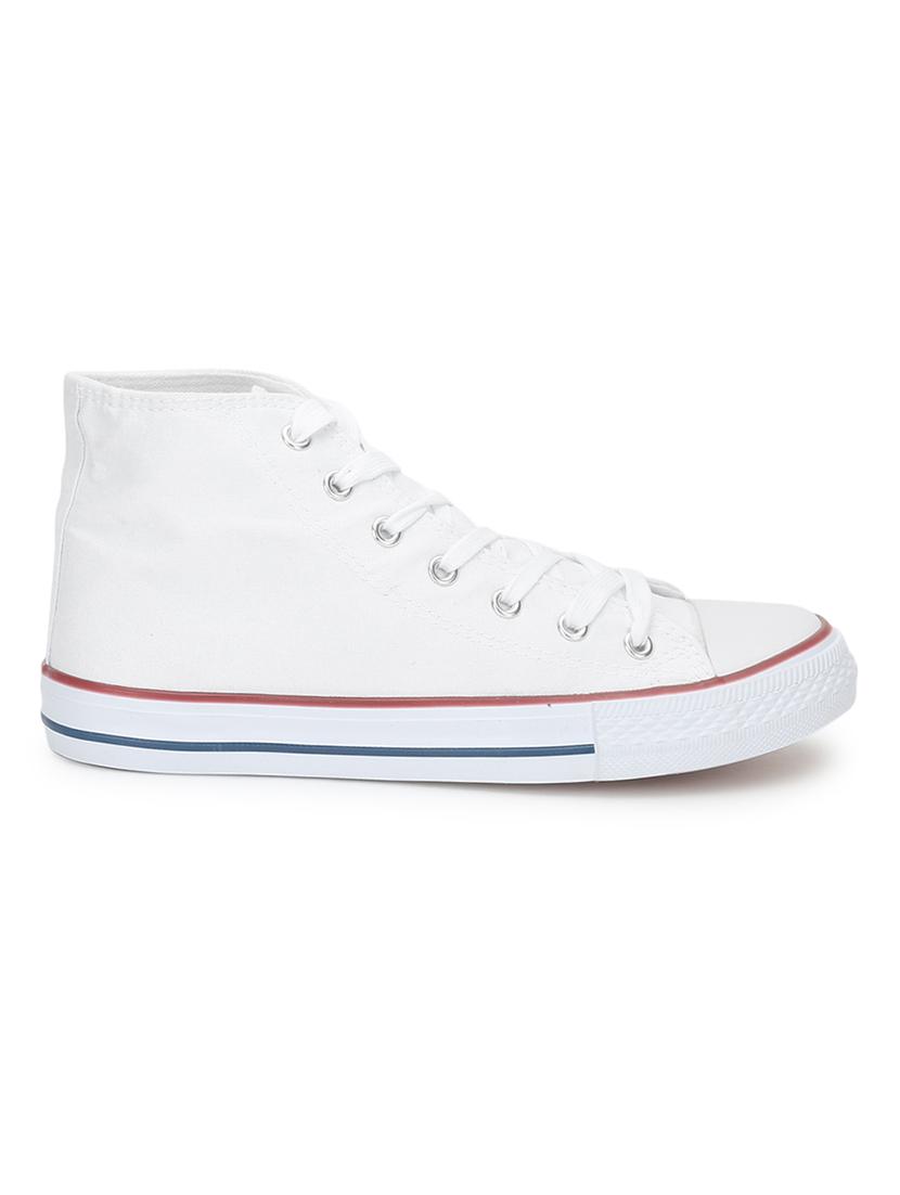 women white lace-up ankle length sneaker - 21526648 - Standard Image - 2