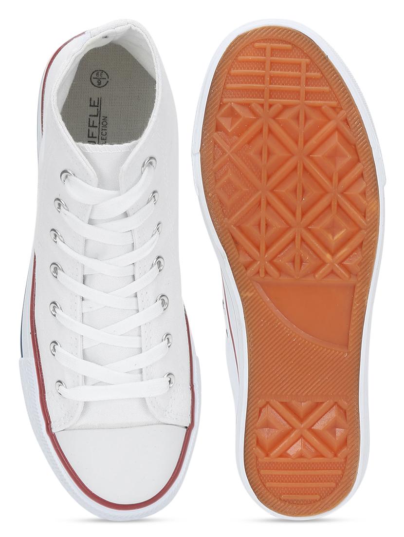 women white lace-up ankle length sneaker - 21526648 - Standard Image - 6