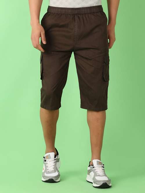 men mid rise solid cargo style three - fourth - 21528815 - Very Small Image - 1