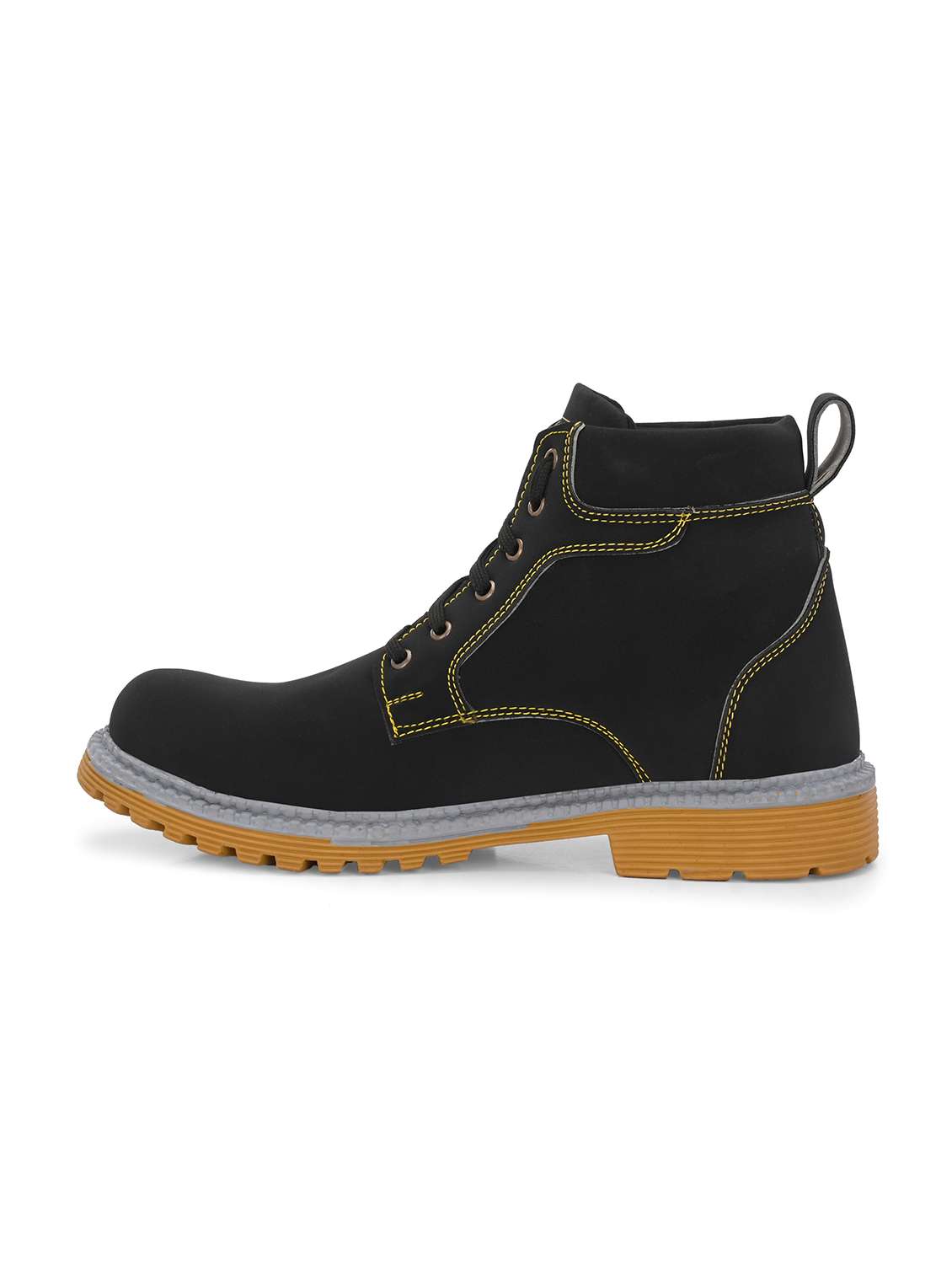 Buy online Men Black Lace Up Boots from Casual Shoes for Men by