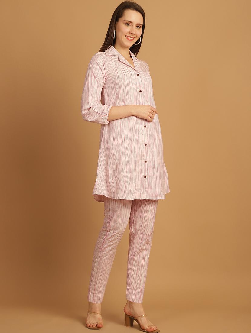 women pink self-designed co-ord set - 21531127 - Standard Image - 2