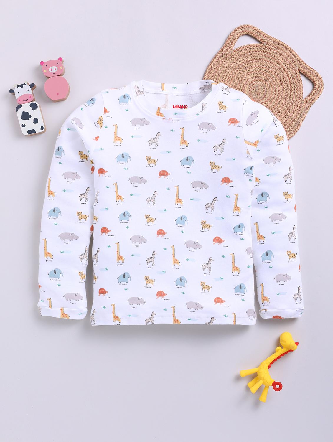 boys white printed full length set - 21532994 - Zoom Image - 2