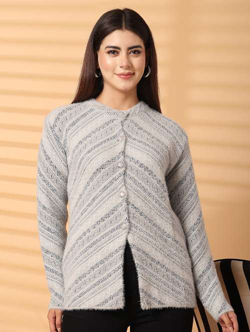 women self desined long sleeve cardigan - 21534486 - Very Small Image - 1