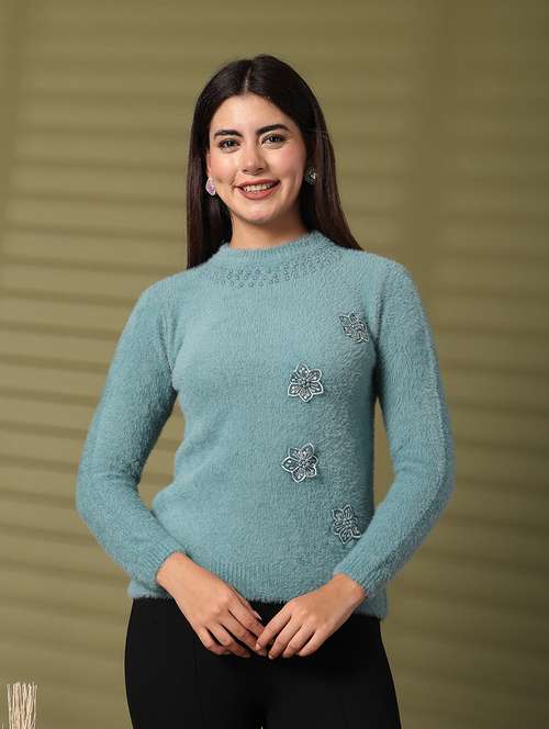 women round neck long sleeve pullover - 21534511 - Very Small Image - 1