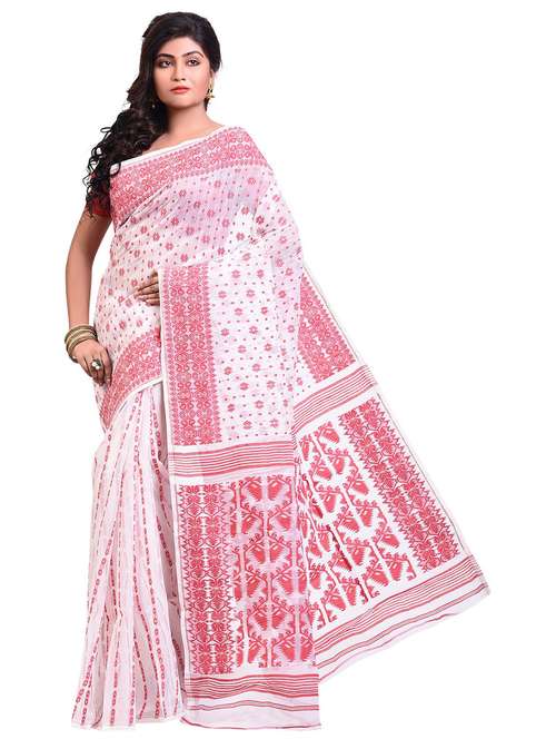 women self design jamdani saree - 21537273 - Very Small Image - 1