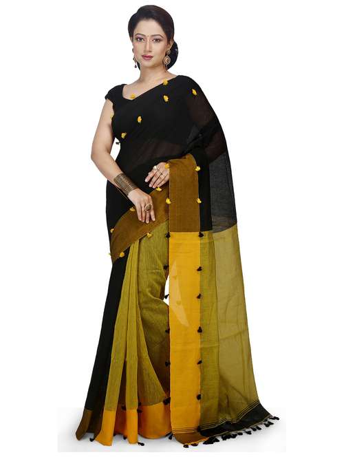 women solid half & half saree  - 21537413 - Very Small Image - 1