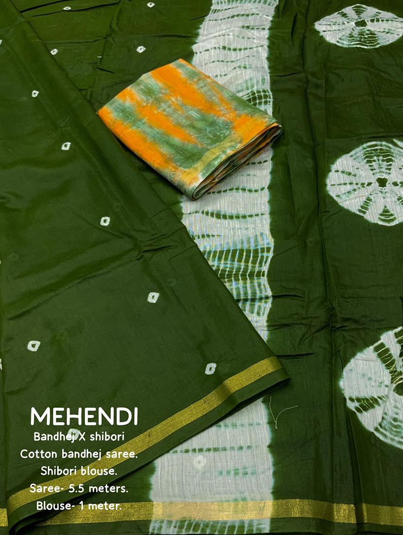 women tie & dye printed saree - 21538843 - Standard Image - 4