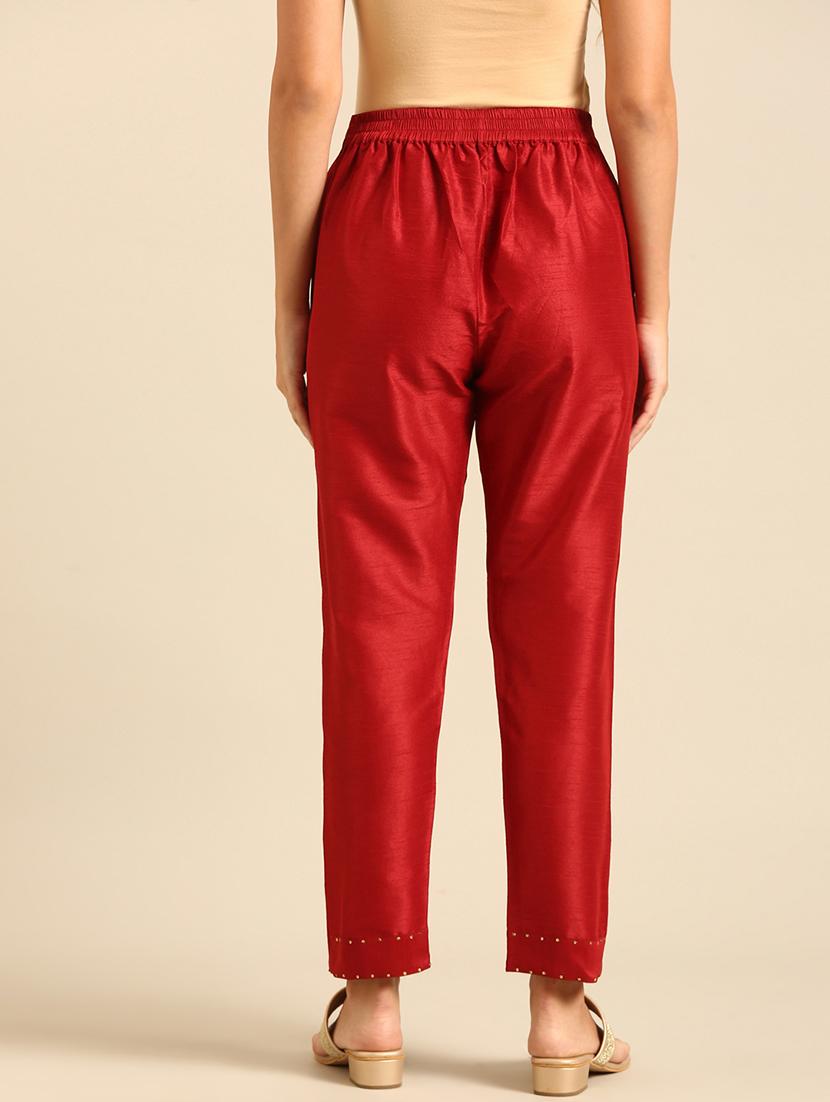 women solid flat front cigarette pant - 21539068 - Zoom Image - 3
