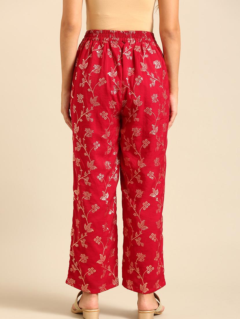 women floral printed wide leg trouser - 21539080 - Standard Image - 3