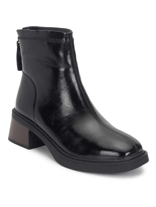 women solid ankle length boots - 21539193 - Very Small Image - 1