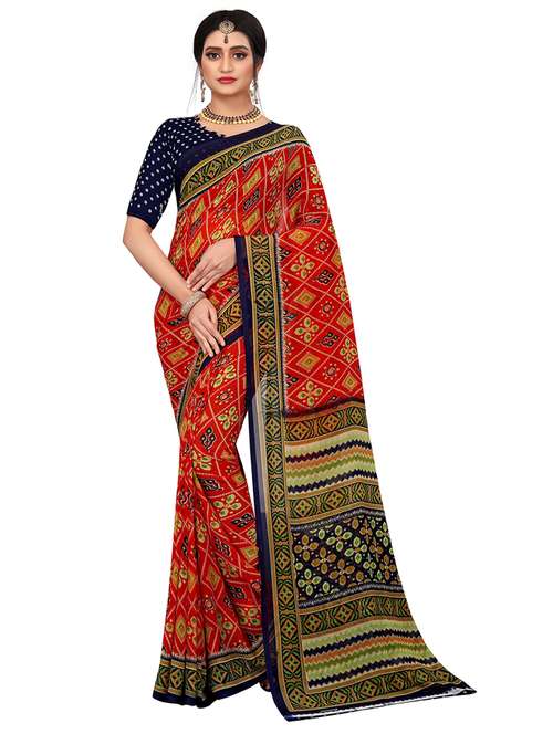 women printed saree - 21544512 - Very Small Image - 1