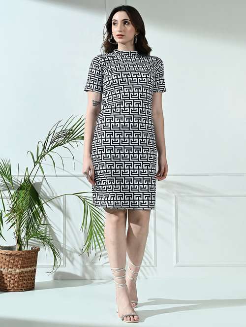 women black printed sheath dress - 21547121 - Very Small Image - 1