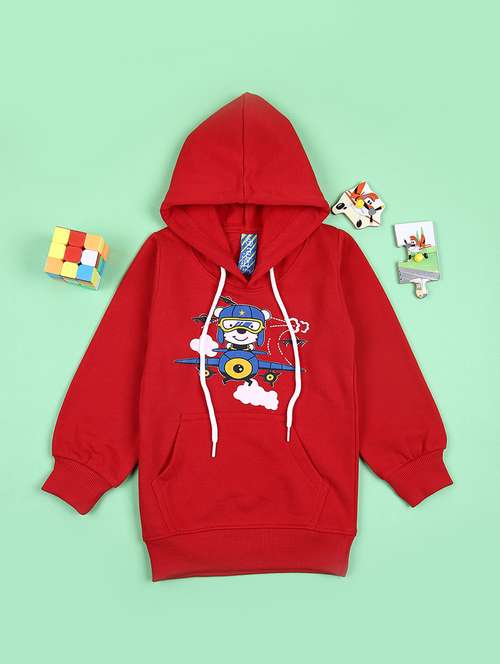 boys front print hooded sweatshirt - 21551529 - Very Small Image - 1