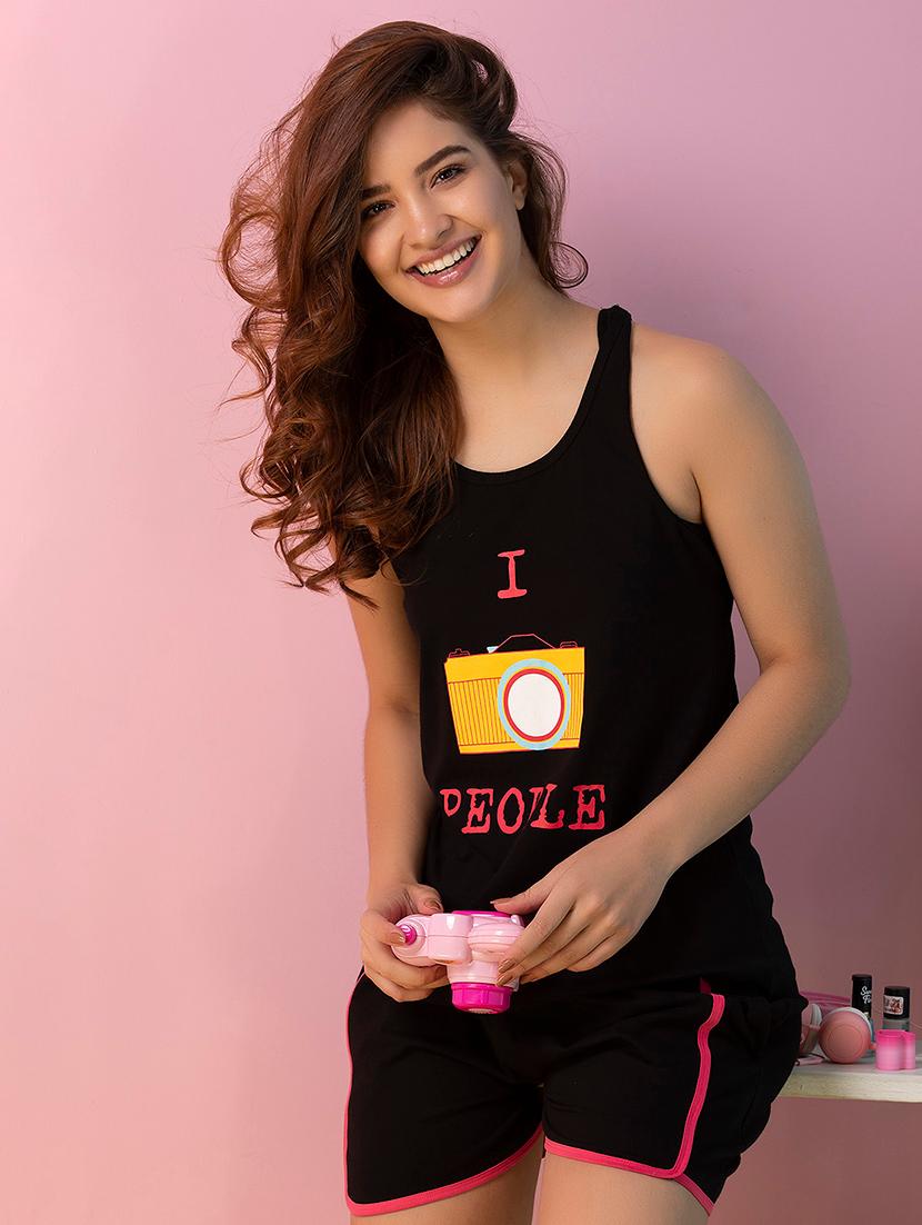 women printed shorts nightwear set - 21552215 - Standard Image - 4