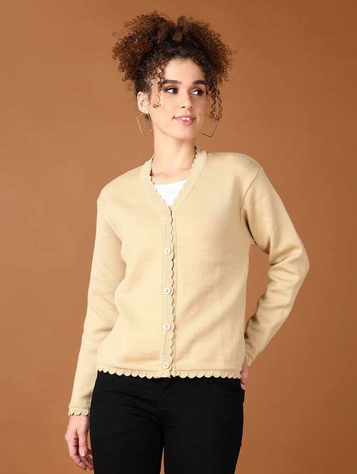 women self design long sleeve cardigan - 21553371 - Very Small Image - 1