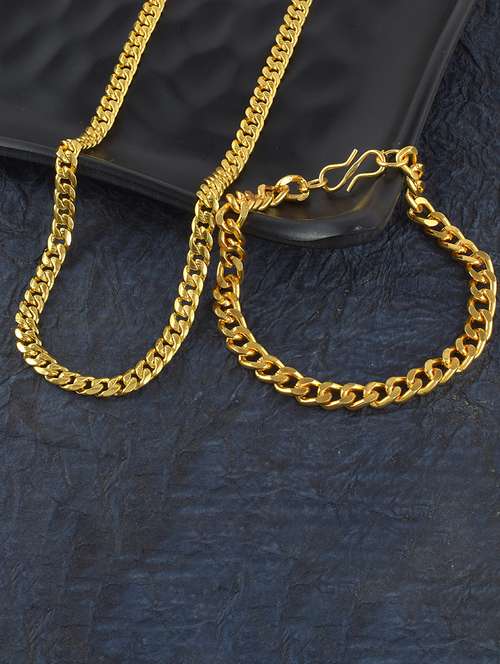 gold brass chain necklace - 21553714 - Very Small Image - 1