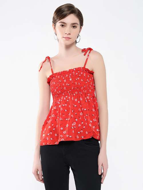 women red floral printed peplum top - 21554049 - Very Small Image - 1