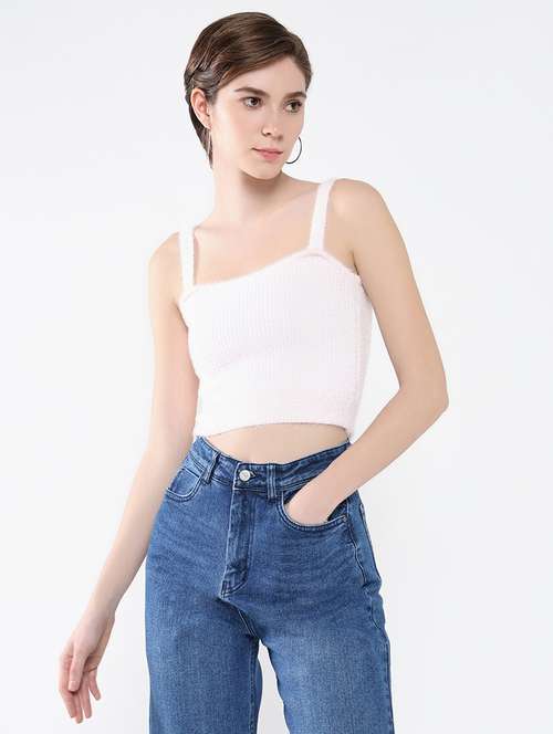 women pink self-designed crop top - 21554084 - Very Small Image - 1