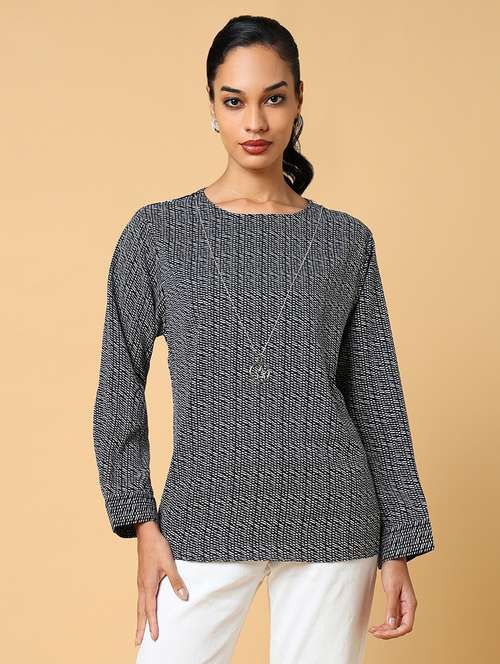 women black printed regular top - 21554098 - Very Small Image - 1