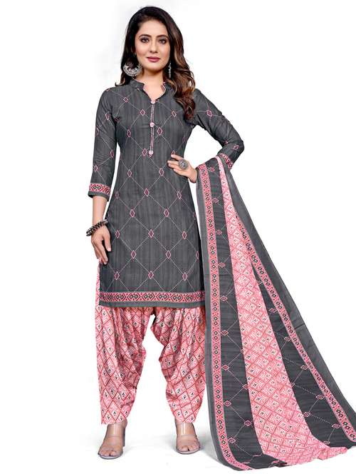 women printed unstitched suit set - 21557141 - Very Small Image - 1