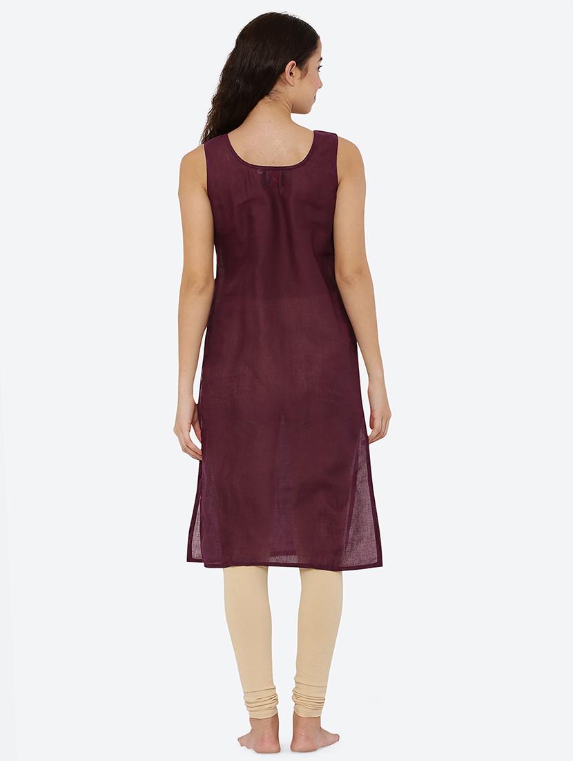 women solid round neck cotton camisole - 21561975 - Standard Image - 3