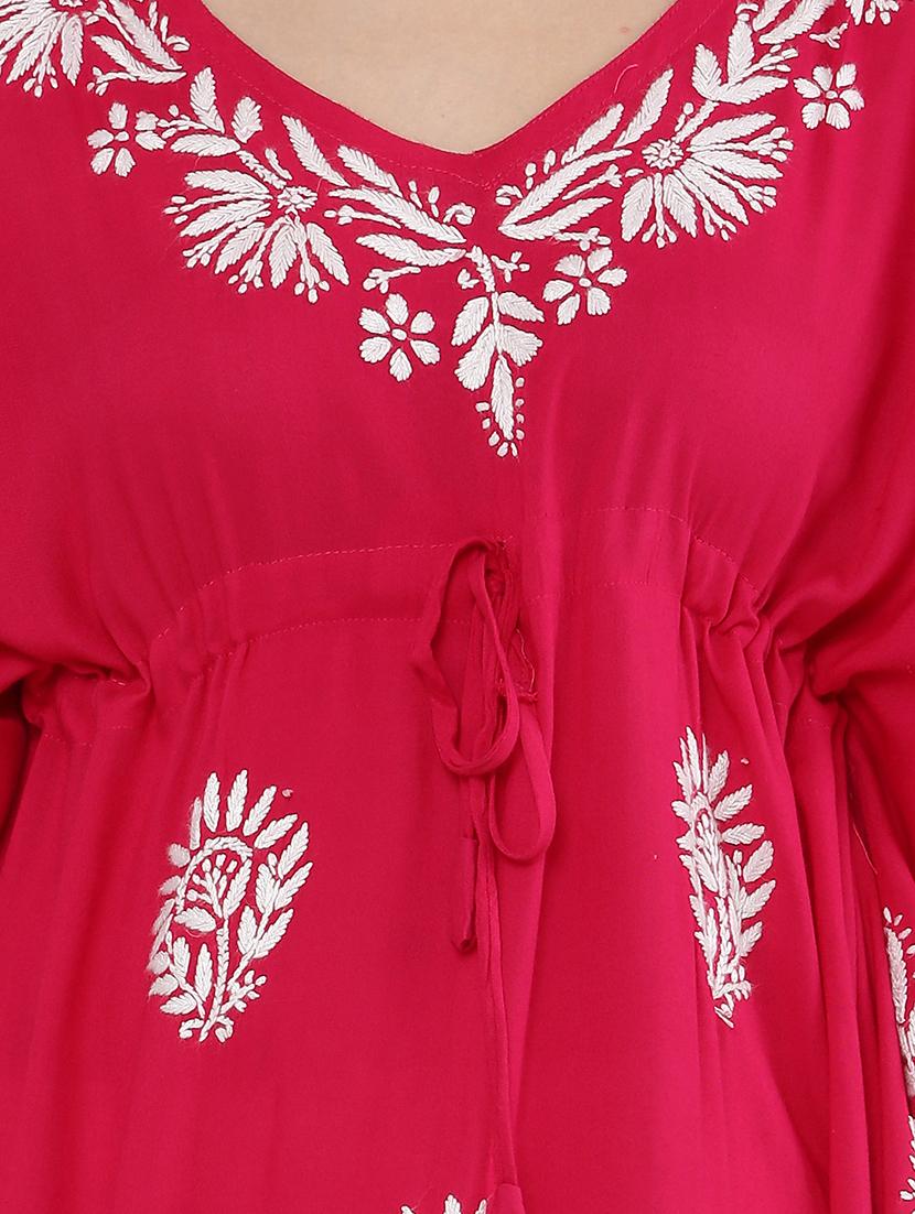 women floral embroidered lace detailed kaftan - 21562189 - Standard Image - 5