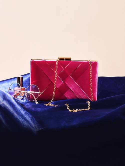women pink metal box clutch - 21562388 - Very Small Image - 1