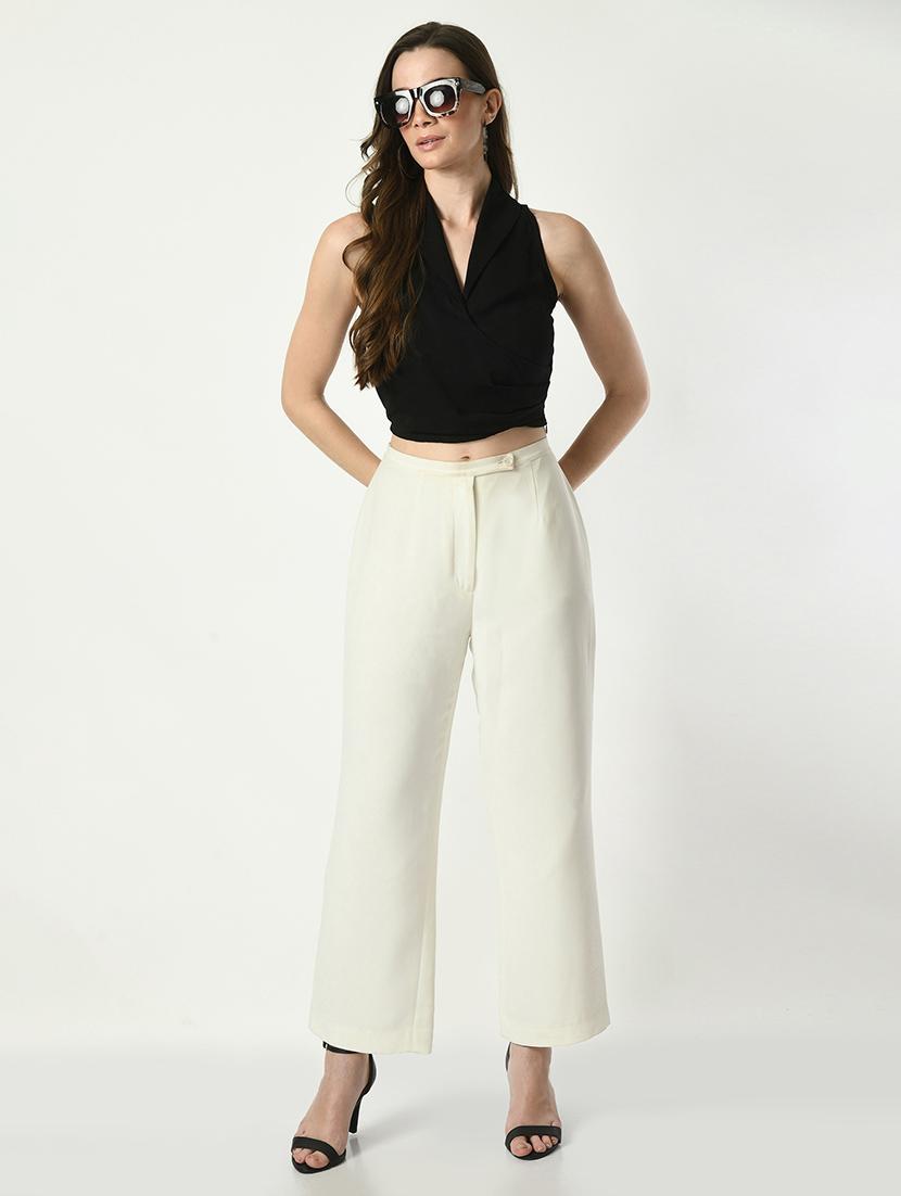 women solid sleeveless crop top - 21569492 - Standard Image - 5