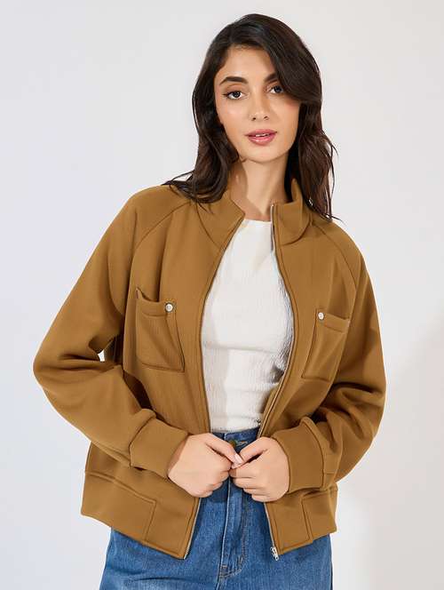 women long sleeve solid regular jacket - 21571493 - Very Small Image - 1