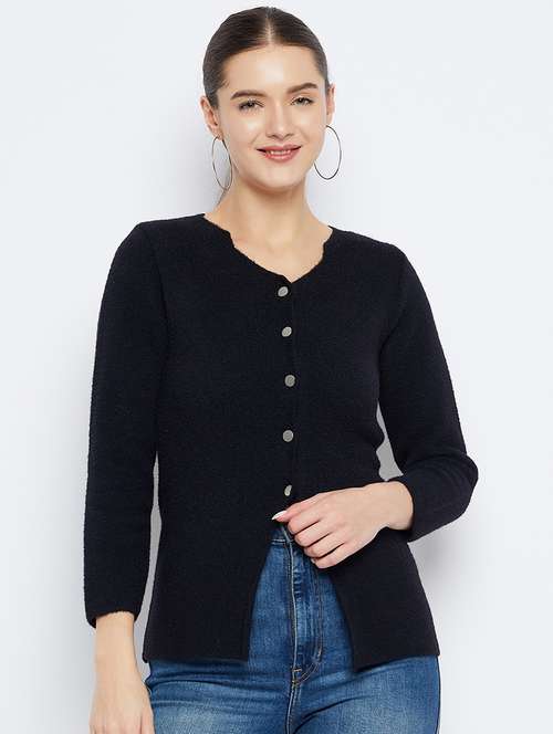 women self designed long sleeve cardigan - 21574931 - Very Small Image - 1